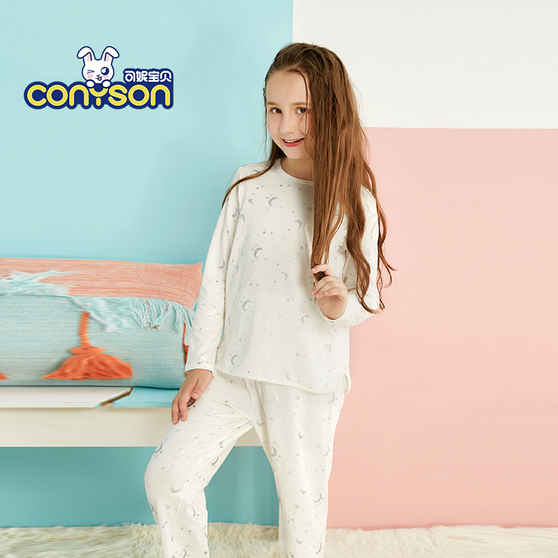 Wholesale Custom Cartoon Printed Long Sleeve Children Pajama Set Kids Designer Pajamas Kids Pjs Pyjamas