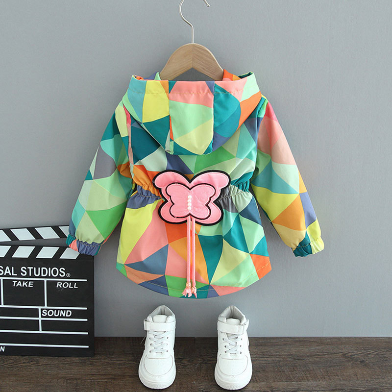 Conyson Spring Summer Autumn Girls Fashion Thin Flower Hooded Jacket Baby Kids Children Sweet Coat