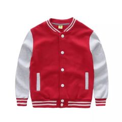 Conyson Outdoor Custom Logo Wholesale Kids Baseball Jacket Jogging  Leather Sleeves Letterman Suit