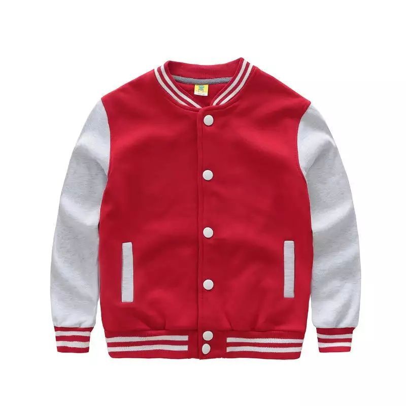 Conyson Outdoor Custom Logo Großhandel Kinder Baseballjacke Jogging Leder Ärmel Letterman Anzug
