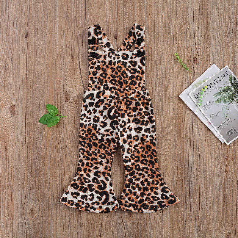 Conyson Summer Hot Sale 0-3Y Lovely Infant Baby Girls Romper Pants Leopard Print Sleeveless Backless Jumpsuits Overalls