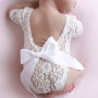2pcs/Set Newborn Lace Romper Baby Girl Outfit Photography Prop Vintage Newborn Ribbon Bow baby rompers