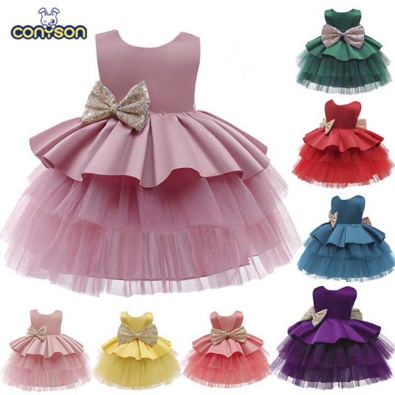 Vestido de noiva infantil magnífico, personalizado e elegante, perfeito para festas de verão. Ideal para meninas e crianças.