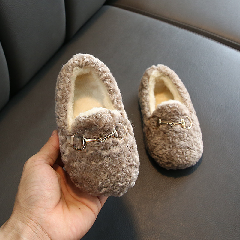 Conyson Baby Winter Slippers Children Boys Girls Cute Cartoon Rabbit Slipper Kids Indoor Fur Warm Shoes Child Home Floor Shoes