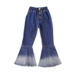 Denim flared pants