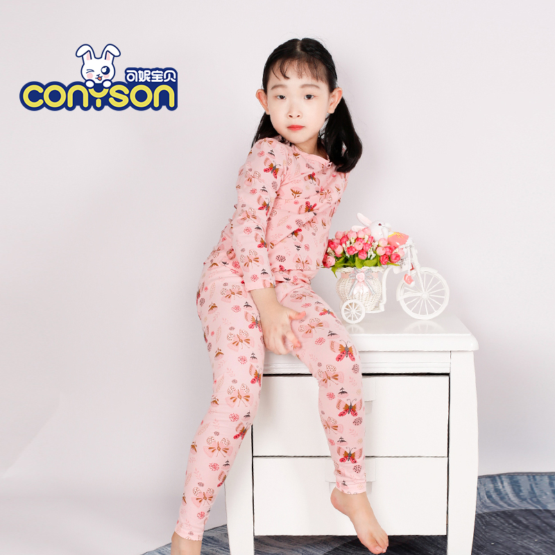 Conyson Hot Sale Casual Long Sleeve Spring Autumn Cartoon Cotton Patterns Knitted Unisex Baby Kids Full Sublimation Pajamas