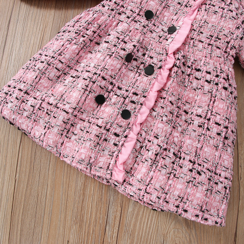 Conyson Hot Wholesale New Casual Style Spring Autumn Long Sleeve 100% Polyester Plaid 1-3 Years Little Girls Kids Party Dresses