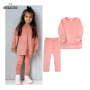 Conyson Casual Kids Girl Jogging Set Sportswear Infant Girls Long Sleeve Sweater Outfit Customized 2Pcs Clothes Sets
