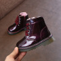 Conyson High Quality New Children Shoes PU Leather Waterproof Winter Kids Snow Shoes Girls Rubber Boots Fashion Martin Boots