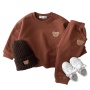 Winter Cotton Wholesale Long Sleeve Top Pullover Casual girls Children Clothing Baby Clothing Apparel Set kids clothes suits