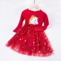 Children Fancy Unicorn Dress Princess Birthday Costume Kids Christmas Carnival Dresses for Girls Cosplay Clothing Robes Filles