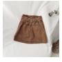 Wholesale girls baby A-line Corduroy short Knee-Length skirt Hip Wrap versatile kids skirt