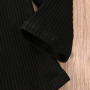 Girls Fashion Clothes 2 Pieces Suit Sweater Tops Hot Sale Kids Solid Color Long-sleeved Top Leather Skirt Girl Clothing Sets