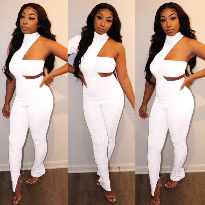 Conyson Wholesale Sets Summer Sexy Fashion Jumpsuit Solid Casual Custom Logo New Stripes Romper 3 Pieces Women Clothes Outfit