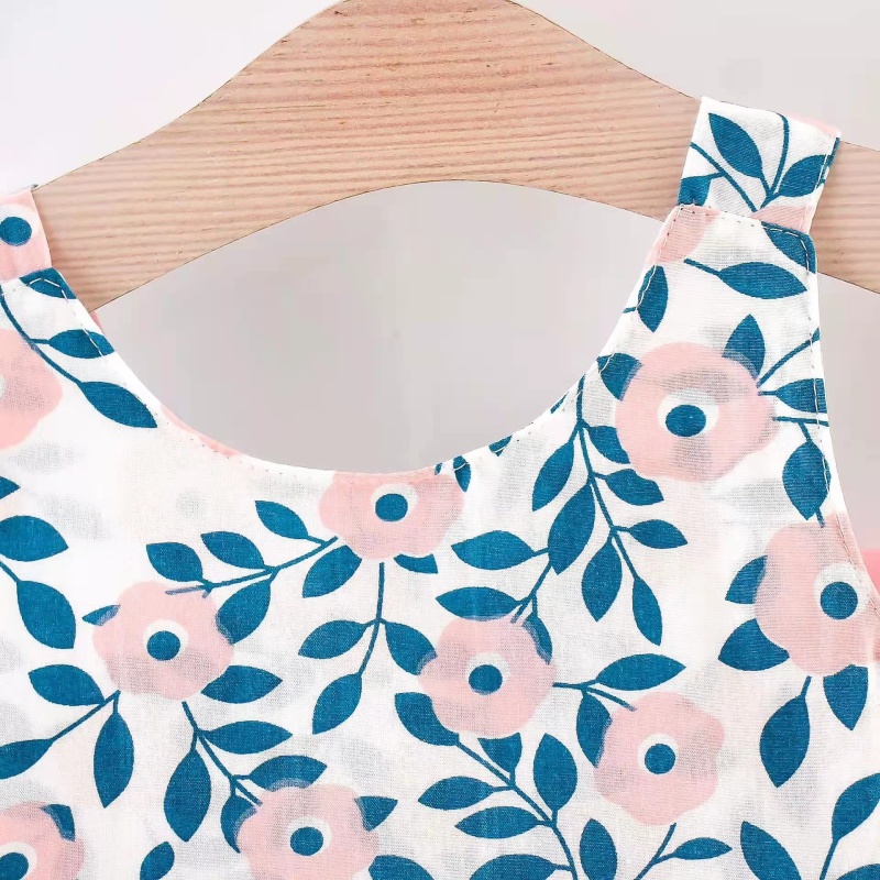 New Summer Conyson wholesale korean baby girls holiday flower dresses baby boutique