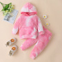 2021 new arrival tie dye autumu winter long sleeve hooded sweaters girls and boys clothing kids clothes baby outfits