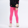 Wholesale Four Color Ruffles Plain Dyed Knitted Girls Stocking Child Cotton Kids Leggings
