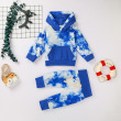 Tie dye blue