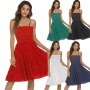 Hot Sale summer korean ready to ship Women's fold Dresses Sleeveless polyester Fashionable Women Loose spot Casual ladies Dress