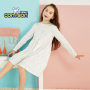 Conyson Wholesale 2022 Summer Long Sleeve Cotton Kids Custom Sets Pajamas Girls' Sleepwear Dress Girls Nightgown