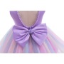 Conyson Hot Wholesale 3-8 Years Old Polyester And Cotton Sweet Style With Head band Little Kids Bowknot Ball Gown Girls Dresses