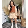 Conyson Hot Sale Vest+Shirt Dresses 2 Piece Kids Clothes Set Elegant Solid Button Shirts Children Fashion Outfits