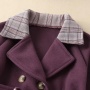 Comyson Wholesale Warm Wear Solid Midi Children's Girl Jacket Korean Elegant Kids Girls Long Sleeve Dust Coat