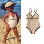 Conyson Summer Kid Beachwear Bodysuit Cute Girl Swimming Suit Baby Girls Solid Swimwear Toddler Swimsuit Kids Bathing Suit
