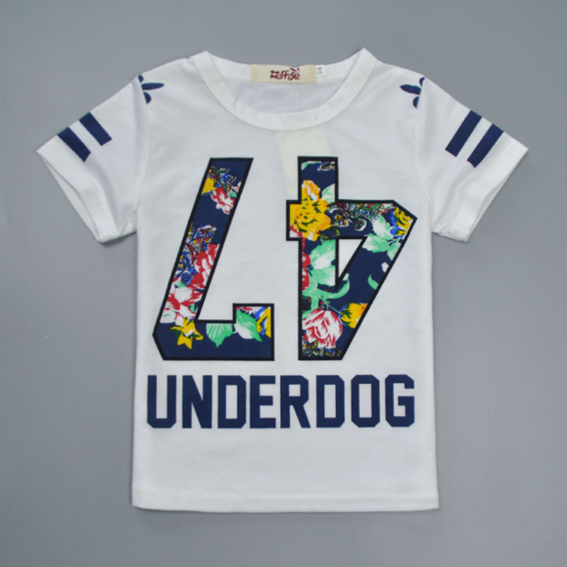 New Design Printing Letter T Shirt And Short Pants Tw-piece Set Kids Baby Boys Clothes