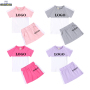 Conyson Hot Sale wholesale Plain Solid Student Contrast New Design Custom Logo Summer Sport Clothing Boy Girl Skirt 2Pcs Set