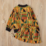 The Latest Design Fashionchildren's Check Skirt African Children Kids Printed Jumpsuit 2 Piece Sets For Little Girl
