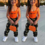 Conyson girls clothing sets fashion toddler baby girls tank top and camo pants 2 piece jogger pants set streetwear
