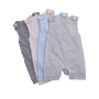 High Quality Covered Button Cotton Lattice Sleeveless Summer Plain Korean Newborn Baby Bodysuit Rompers