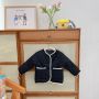 Conyson Hot Sale korea fashion boutique fall kids girls designers kid solid clothes PU leather winter clothing wholesale jacket