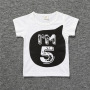 Conyson hot sale Fashion boutique Children's baby Korea kid print number low moq shirt wear Summer boy Girl clothing Top T-shirt
