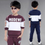 Wholesale Custom Kids Clothes Autumn Boy Casual Suits Boys Clothes Long Sleeve Kids Printing Pullover Two Piece Set