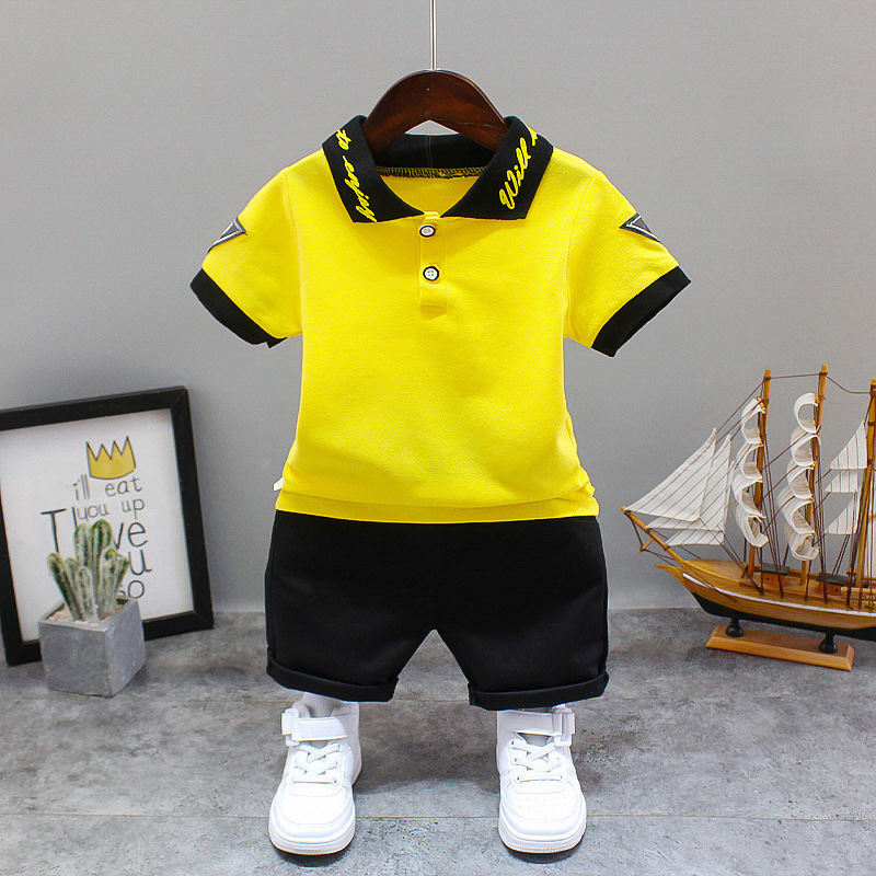 Conyson Summer Newborn Bulk Summer Boutique 2023 Baby Boy Cotton Toddler Clothinhg Suit 1-5 Years Boys Shorts And Shirt Set