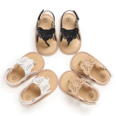 Conyson New Arrival Summer Anti-Slip Artificial Leather Butterfly Flip-flop Sandals Fitness Girl Kids First-walking Shoes