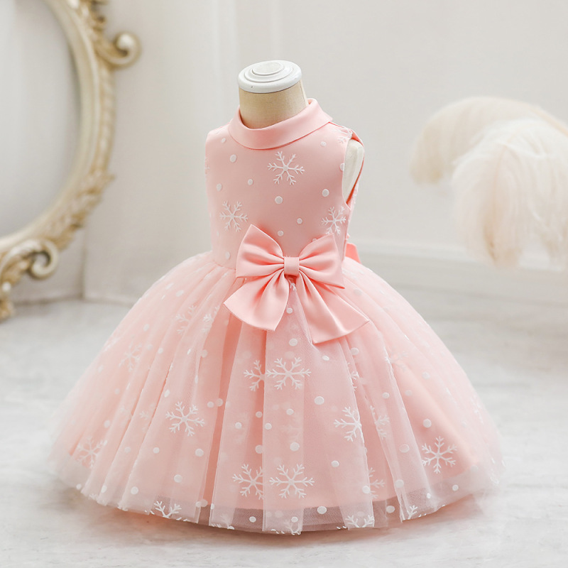 Conyson Embroidery Bow Quality Costume Cheap Little Girls Baby Frozen Prom Designs Skirt Puffy Luxury Evening Princess Dress