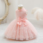 Conyson Embroidery Bow Quality Costume Cheap Little Girls Baby Frozen Prom Designs Skirt Puffy Luxury Evening Princess Dress