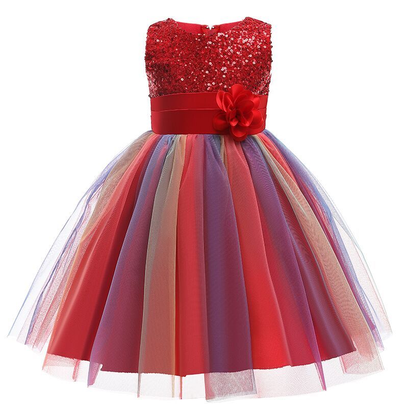 Conyson Summer Children Girls Mesh Long Party Dress Sleeveless Flower Boutique Kids Girl Dresses High Quality Formal Dresses