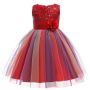 Conyson Summer Children Girls Mesh Long Party Dress Sleeveless Flower Boutique Kids Girl Dresses High Quality Formal Dresses