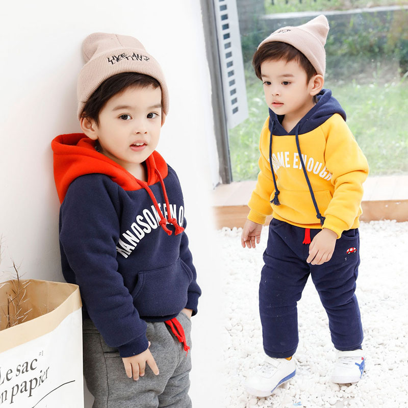 Fashion New Hot Sale Discount Price Plus Cashmere Children's Warm Custom Kids clothing Boys Hoodies