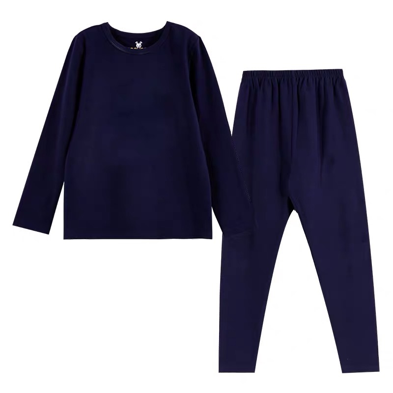 Wholesale Winter Pink Organic Cotton Ribbed Bamboo Cartoon Kids Pajama Girls' Sleepwear Kids Pyjamas Set