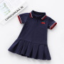 wholesale 2021 summer 2-7 year High quality casual little girls Dress baby print short sleeve cotton ruffle princess girl dress