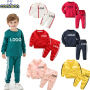 Conyson Custom Baby Clothing Sets Unisex Boy Girls Clothes 2Pcs Outfits Fleece Hooded Tops Pants Kids Tracksuit Sports Clothes