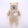 Conyson Infant Unisex Long Sleeve Outfits Winter Clothes Set Cute Bear Thick Warm Outwear Jumpsuit Fleece Baby Hoodie Romper