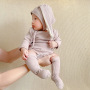Conyson casual Newborn Baby kids Solid long sleeve boy girls summer clothing suit Hot Sale Suit toddler Girl Romper Baby Clothes