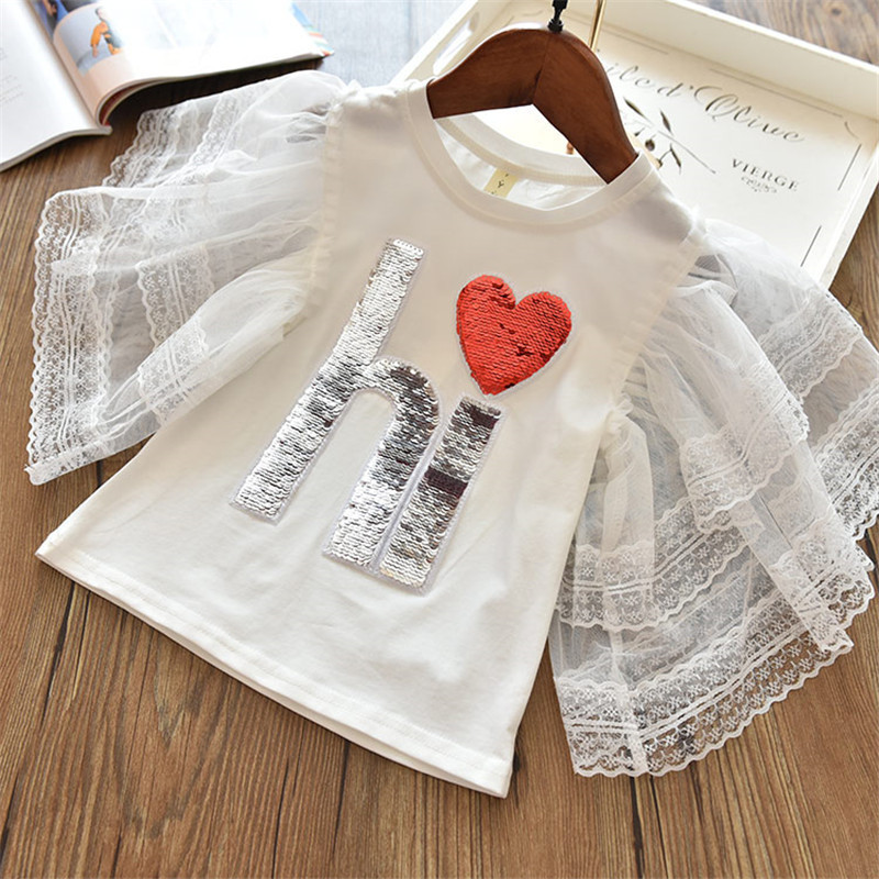 2021 New Hot Sell Summer girls t shirt Baby tee kids tops Children fashion clothes milk cup bling sequins top tees