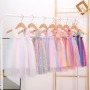 2021 Ins summer new girls sleeveless suspender net gauze clothes children net gauze princess rainbow tutu skirt baby dress